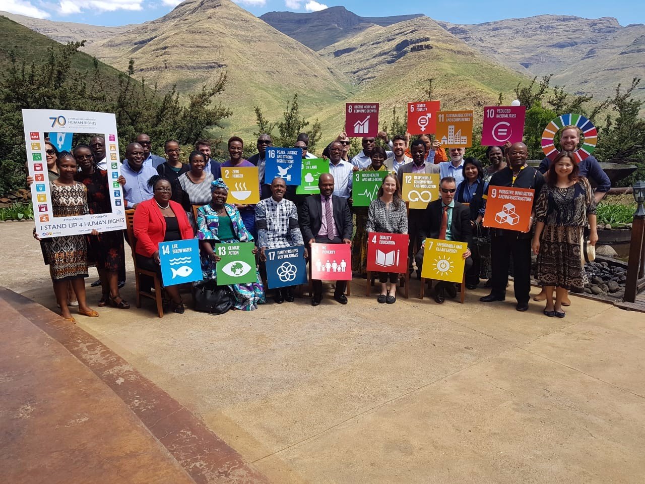 The Lesotho United Nations Country Team and non-resident agencies gathered at a retreat.